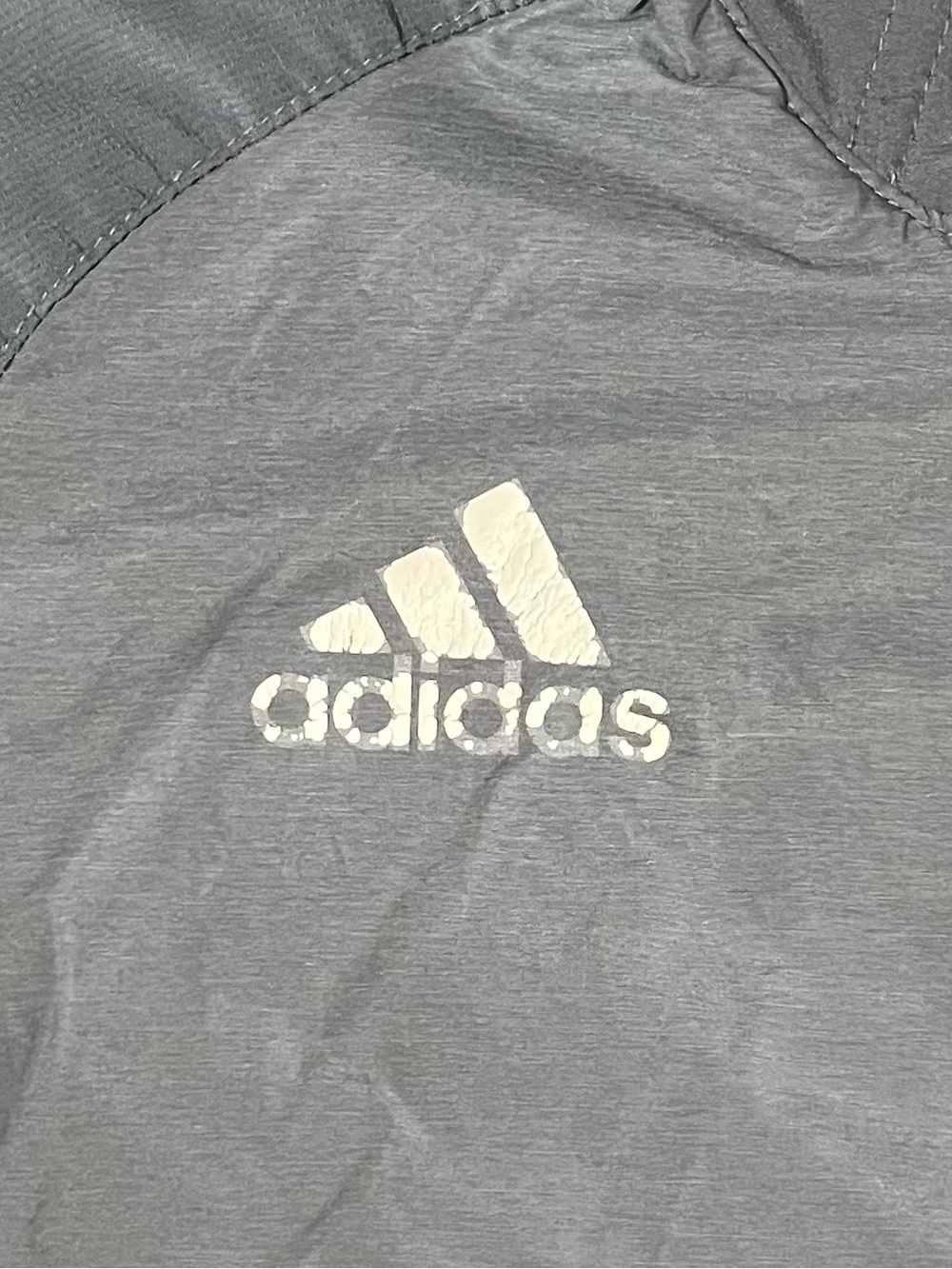 🪨 Adidas Hooded Windbreaker Jacket in Charcoal Gray | Men’s Sz XS - Picture 8 of 14